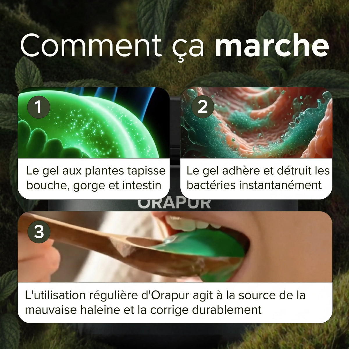 Complément en Gel aux Plantes Anti-Mauvaise Haleine par Orapur™